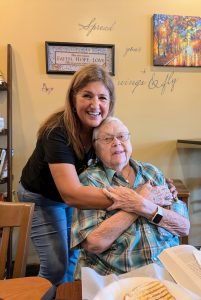Josie and customers at King's Cup Cafe, Mt Pleasant, WI